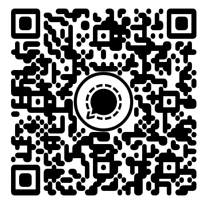 Código QR para contactar a través de Signal